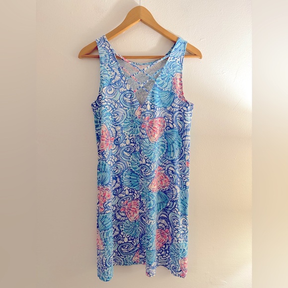 Lilly Pulitzer Kristen Swing Dress Boca Blue Sea What Size Small - Picture 5 of 8